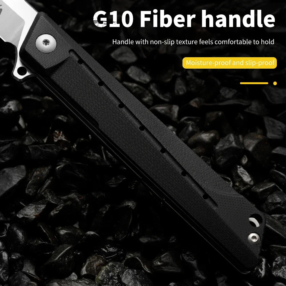 Coltello pieghevole multifunzionale di alta qualità: coltello da sopravvivenza per campeggio all'aperto, caccia e situazioni di emergenza, regalo da uomo