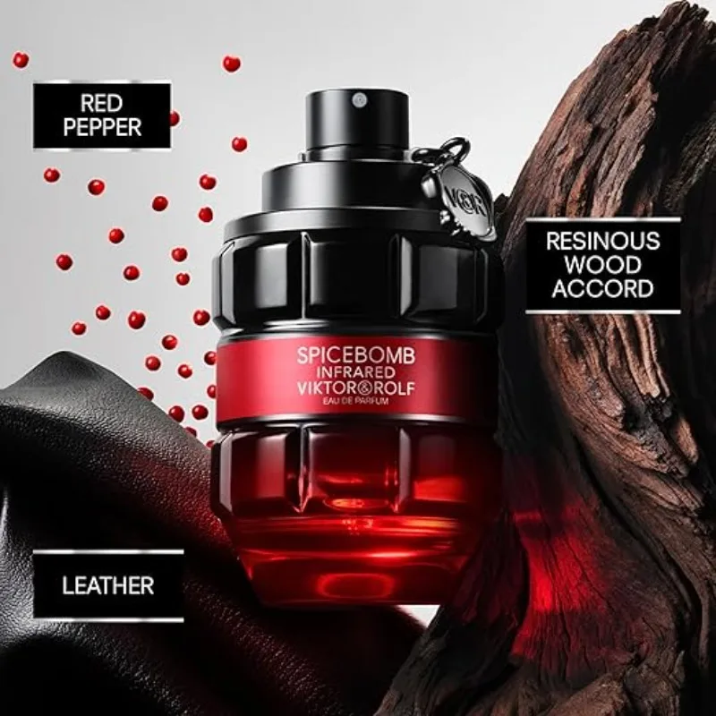 Viktor&Rolf - Spicebomb Infrared Eau De Parfum - Woody & Spicy - Colonia Para Hombre - Con Notas De Cuero Y Canela - 3 Fl Oz