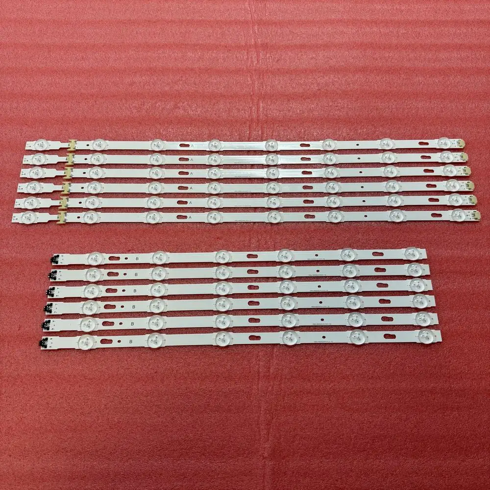 12pcs/set LED Strip For Samsung UA55KU6000W UA55MU7000K UA55MU7000R UA55MU7000S UA55MU7000W UA55MU7350K UA55MU7350R