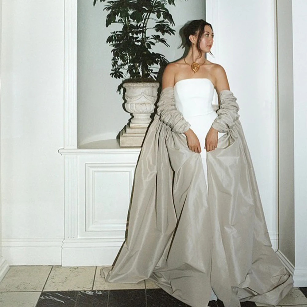 Customized Fashion Taffeta Wedding Cape With Sleeves,Elegant Bridal Jacket,Wedding Cloak,Bridal Accessiroes Chic TSWD580