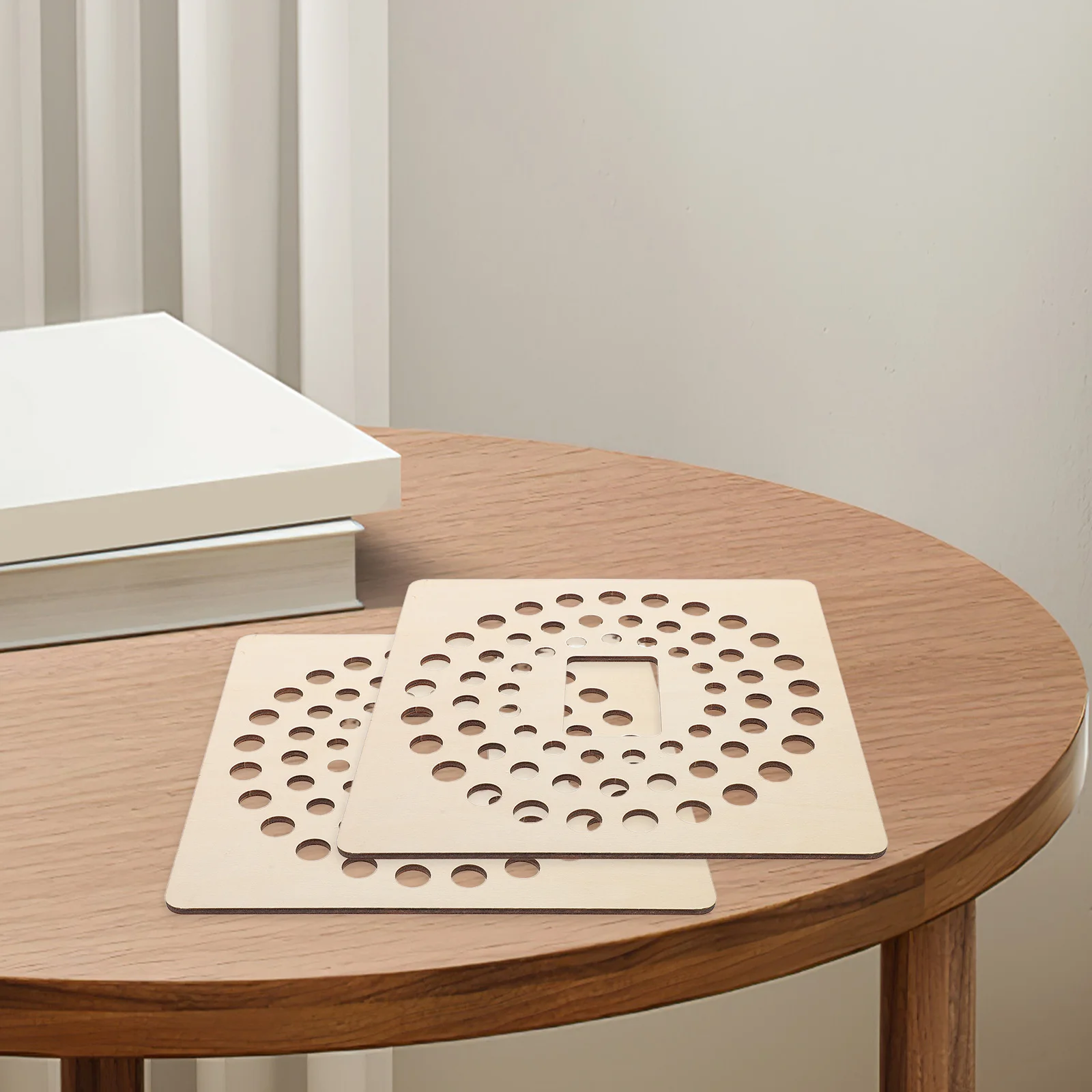 4개입 나무 비즈 보드 보석 제작 용품 팔찌 비즈 트레이 안티 롤 디자인 비즈 디자인 보드 초보자용 공예 도구