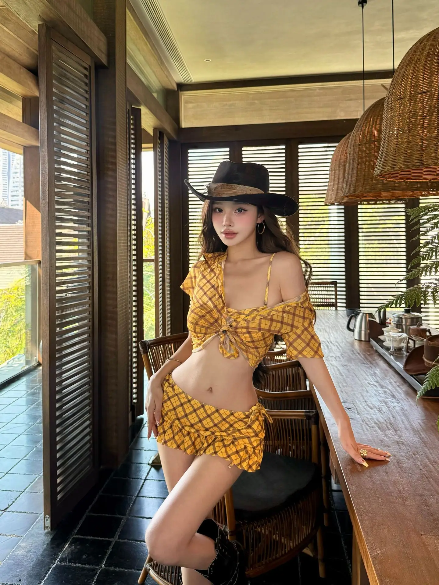 WackDaria Women Swimsuit 3 Pieces Set Bikini Swimwear Bathing Suit Korean Ins Maillot De Bain Femma  купальники