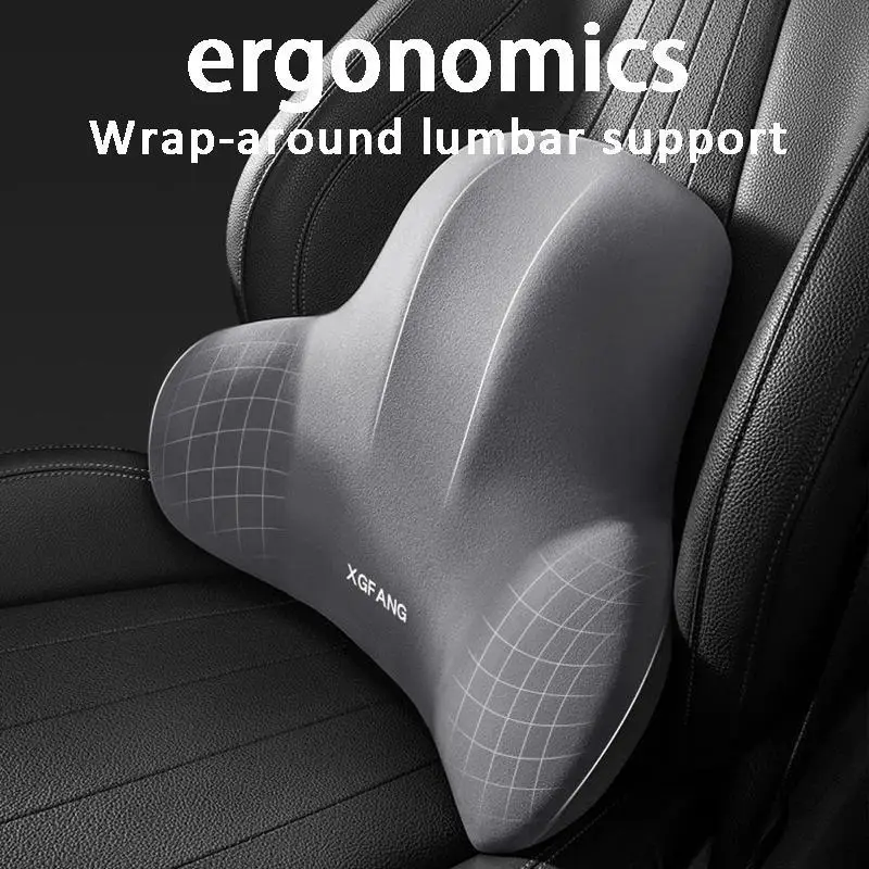 Ergonomic Lumbar Support Pillow Back Support Cushion Wrap-Around Office Chair Car Seat Waist Support Breathable for Lower Back