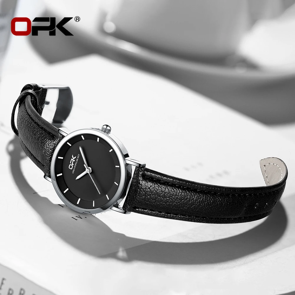 OPK brand simple three-pin waterproof ladies quartz watch 8122