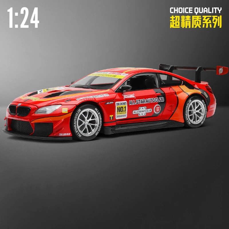 CCA MSZ 1: 24 BMW M6 GT3 alloy car die-casting model dynamic sound
