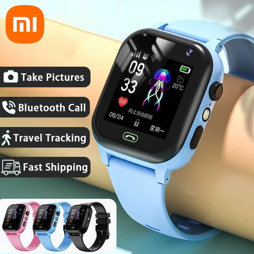 Imagen 1 del producto Xiaomi niños 4G reloj inteligente SOS ubicación GPS videollamada tarjeta Sim niño reloj inteligente cámara impermeable actualización reloj para niños niñas