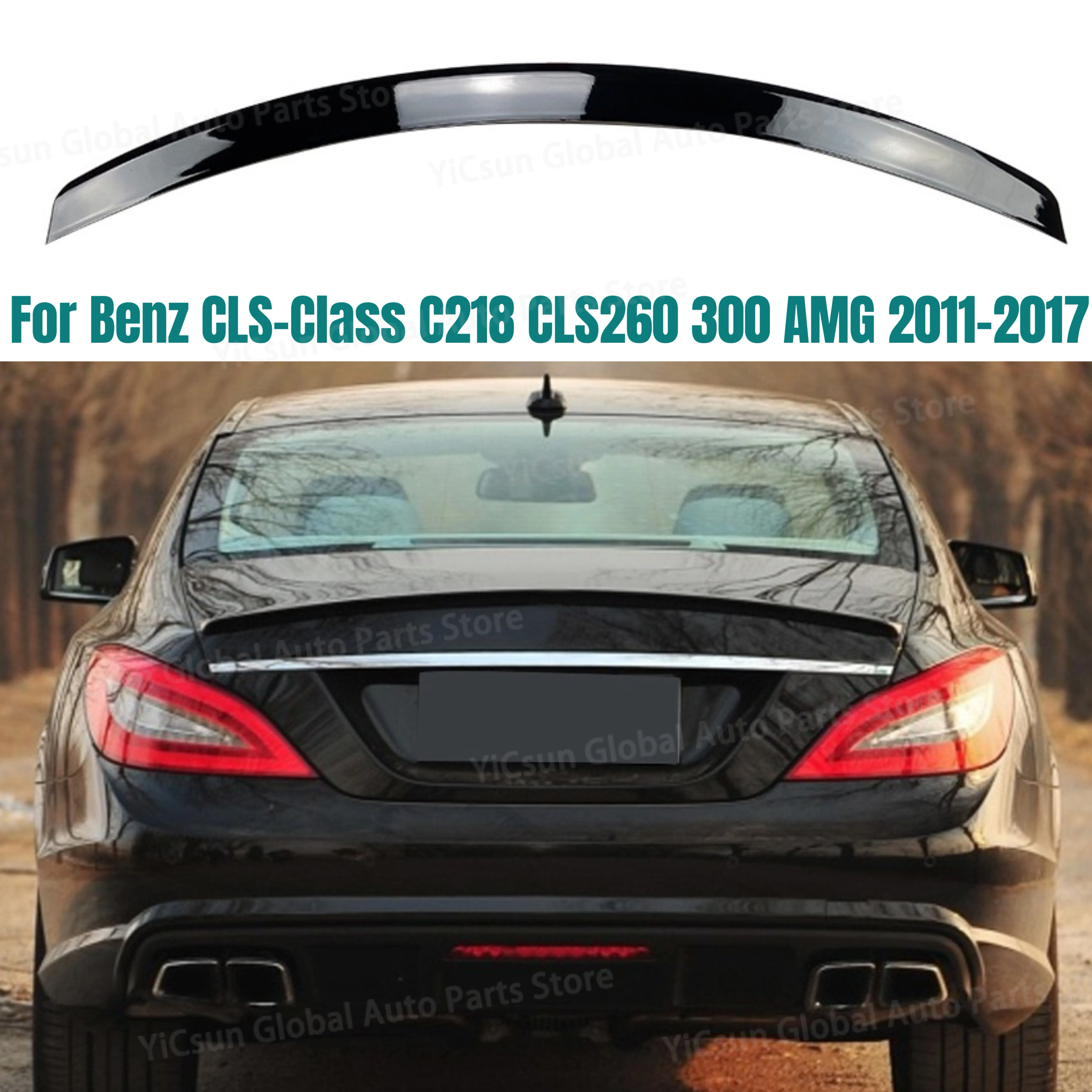 

Задний спойлер багажника для Mercedes-Benz CLS-Class C218 CLS 260 300 AMG 2011-2017, спойлеры задней двери, губы HIGH KICK DUCKBILL