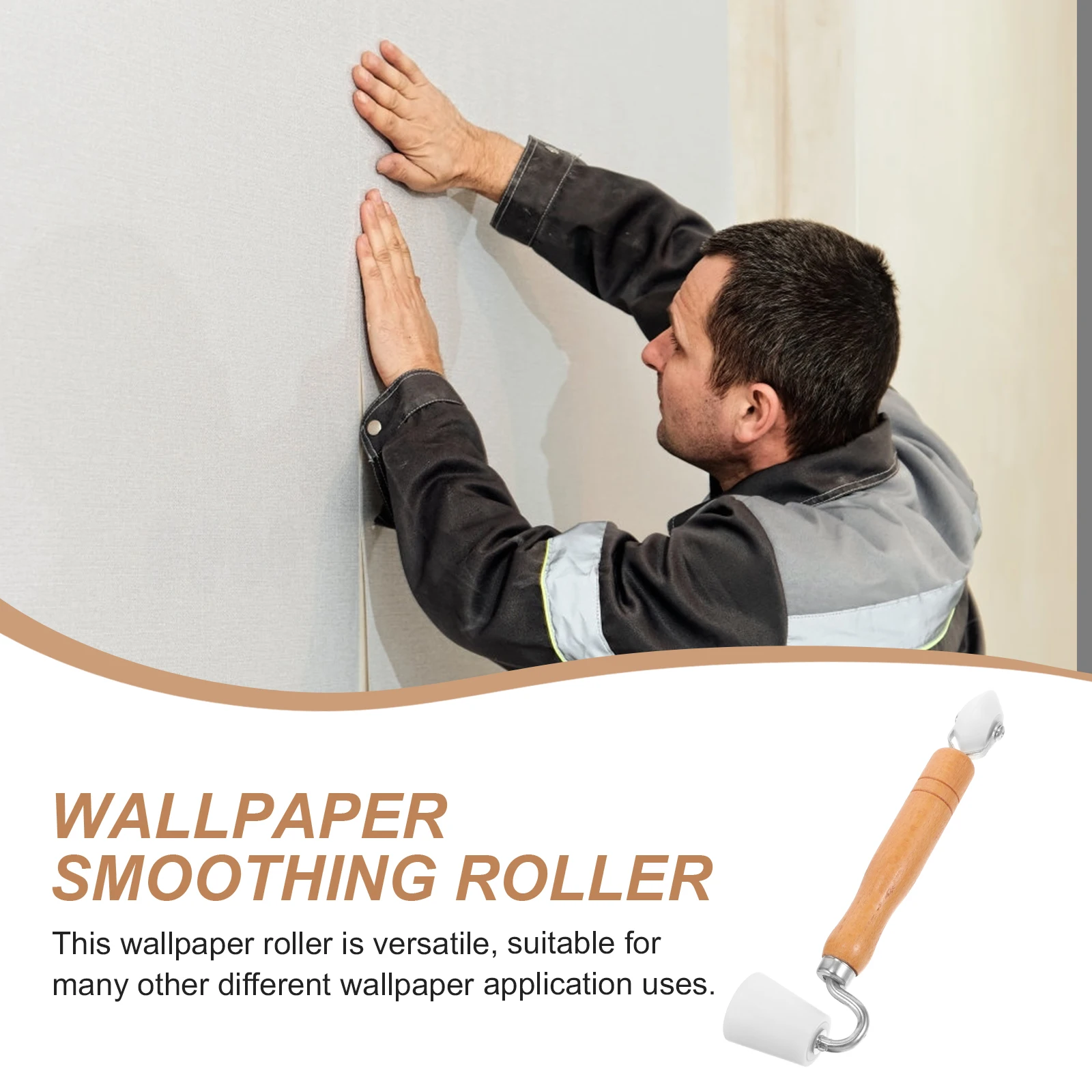 Wallpaper Seam Roller Tool Bearing for Wallpapering Rug Chain Easy Rolling Reusable Practical Wall Construction