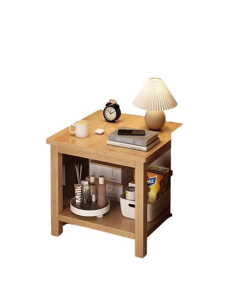 

sofa side table, living room household pure solid wood small coffee table, small apartment