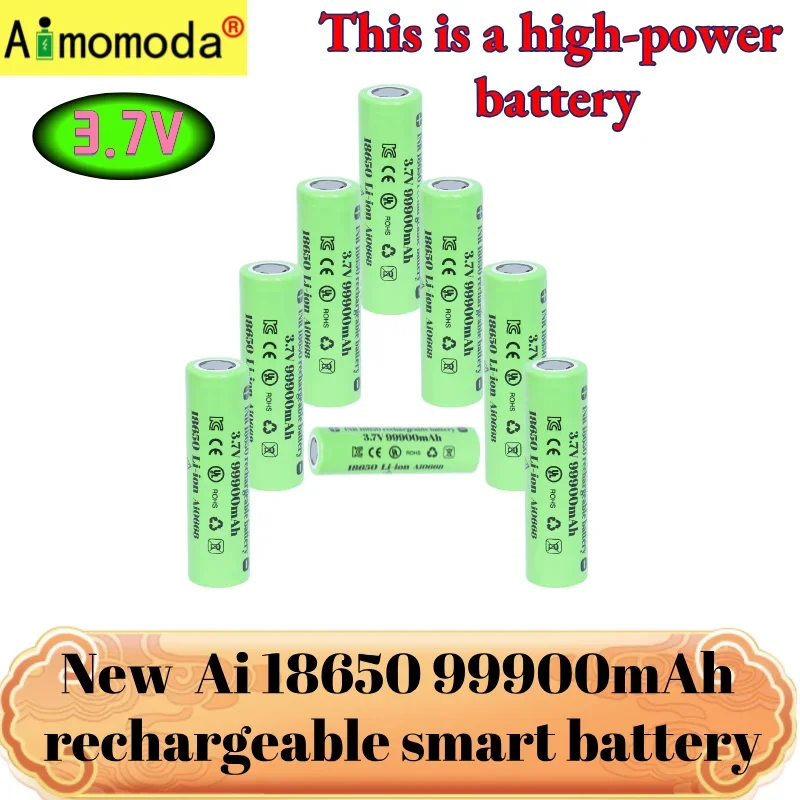 New 3.7V INR18650 99900mAh high-power 5c discharge rechargeable battery suitable for tool power sources, electric tools, drones