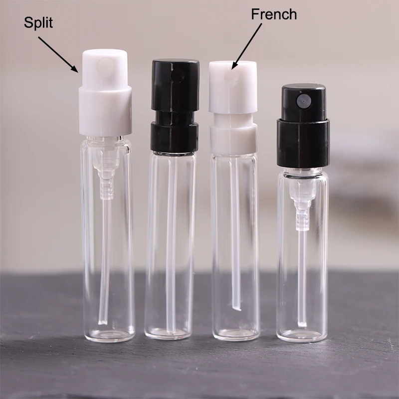 Mini Bayonet Glass Bottles Fragrance Sample Tester Bottle Vials Refillable Perfume Spray Atomizer Travel Cosmetic Containers