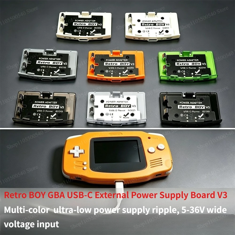 2025 New V3 For GBA Power Board For Gameboy Advance Retro Boy External Power Adapter High Brightness Universal Adapter