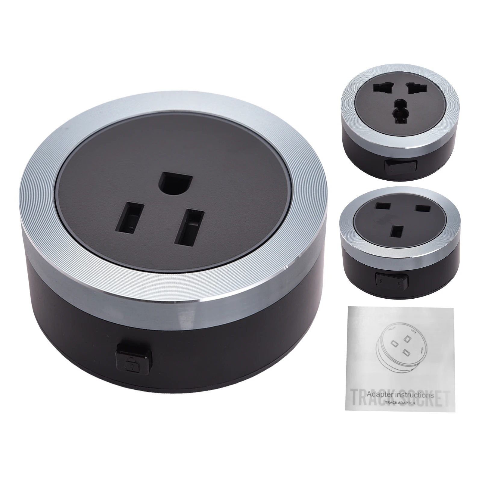 Electric Rail Adapter 3250W Track Adapter Socket Adapter Electric Rail Adapter Easy to Insert and Disassemble