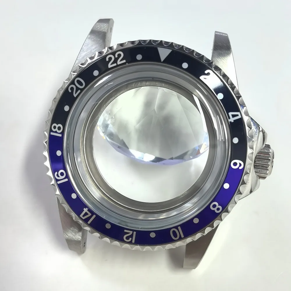 حافظة ساعة من الفولاذ المقاوم للصدأ 40 ملم متوافقة مع حركة NH35 28.5 ملم قرص مقاوم للماء أجزاء ساعة عصرية لساعات مخصصة