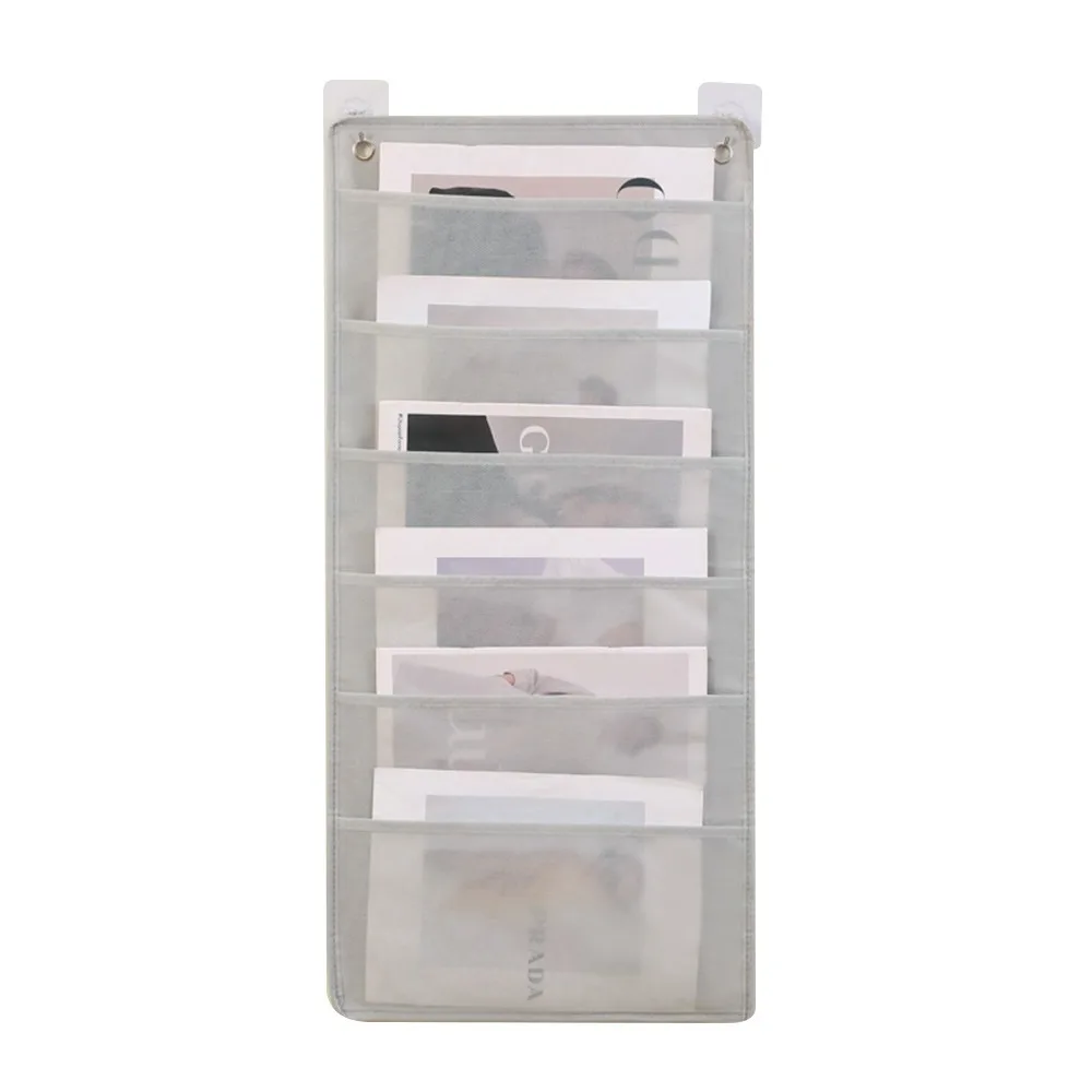 

Non-woven Fabric Document Hanging Storage Bag Pocket Chart 3/6/9-layer Book Storage Bag Large Capacity Durable