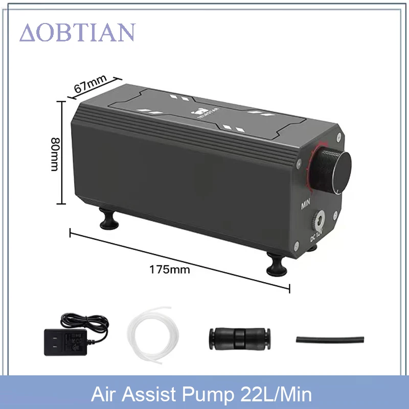 Laser Air Assist Pump AC 110V/220V Air Assist Compressor for Laser Cutter and Engraver Adjustable 22L/Min