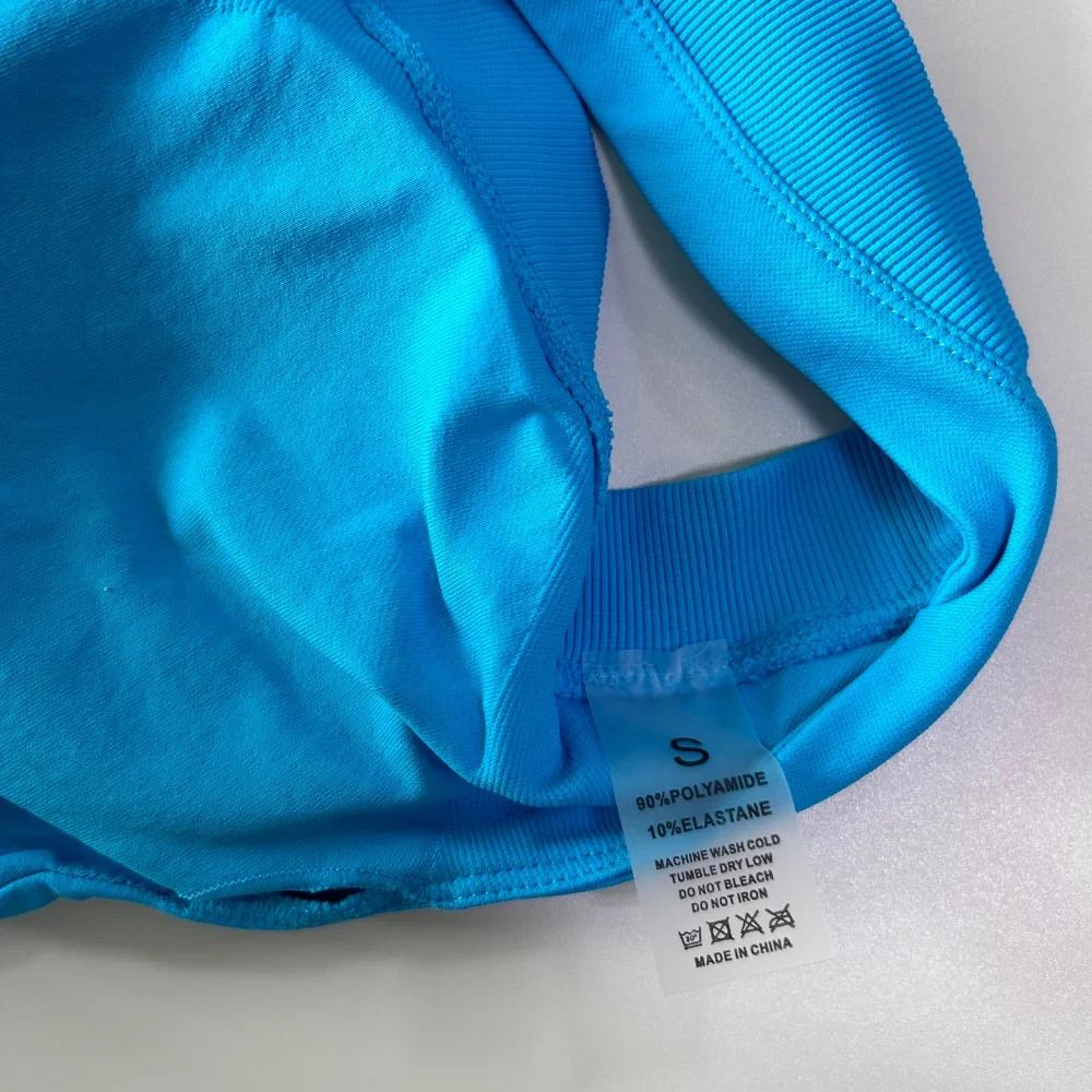 2-teiliges Set Damen Nahtloses Yoga-Set Workout-Sets Halter-Sport-BH Scrunch-Shorts Fitnessanzug Sportbekleidung – Detail 13