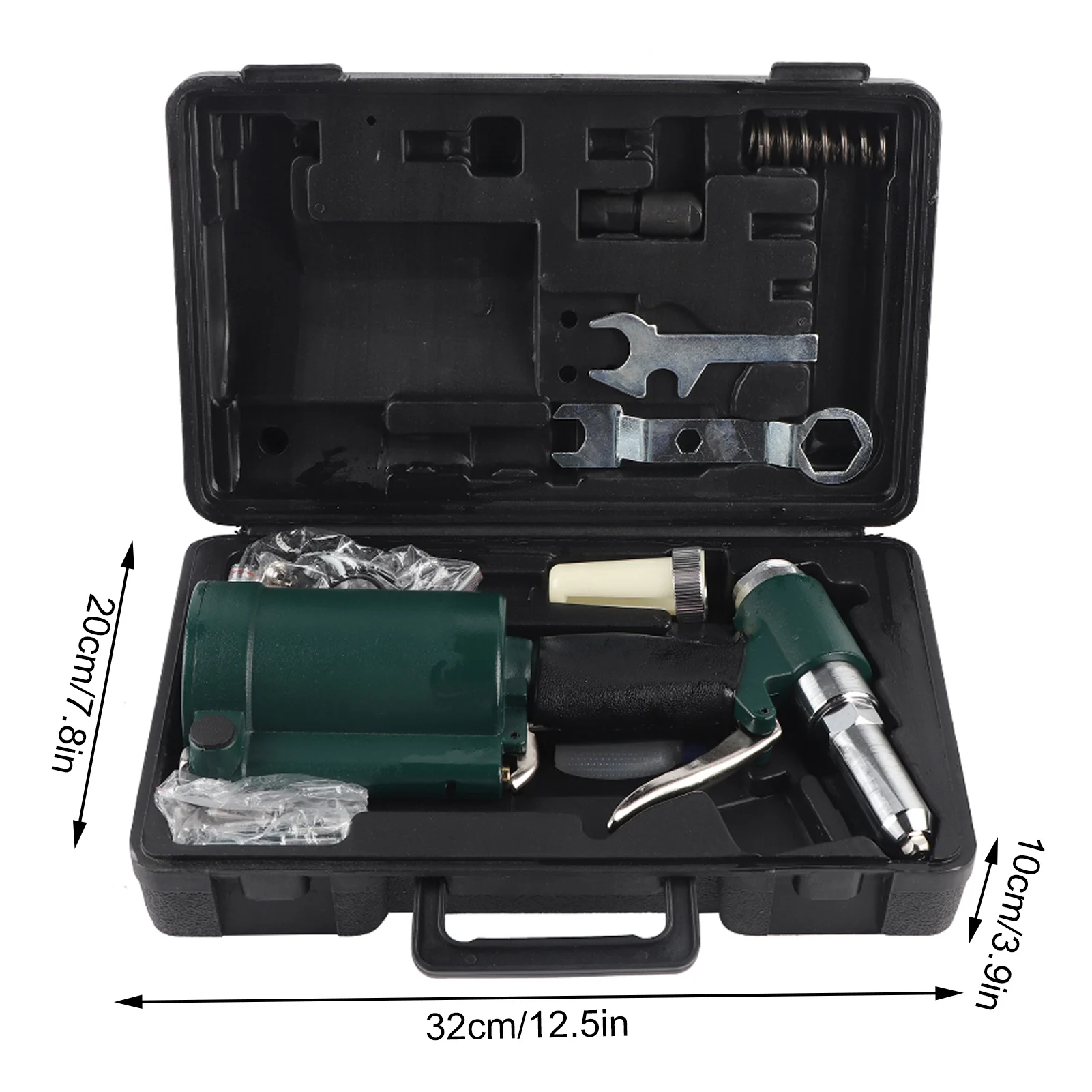 Riveter Guns Industrial Air Hydraulic Rivet Gun Pneumatic Riveter Kit Set 2.4-4.8mm Handy Air Rivet Gun Kit Production Tool