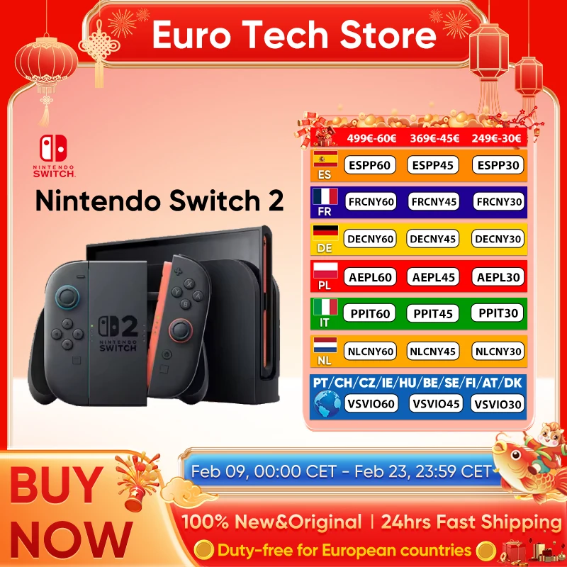 Nintendo Switch 2 Pantalla LCD Original de 7,9 pulgadas Joy‐Con2 Consola con Mango Modo de TV estable Consola de Videojuegos N2 NUEVO 2025