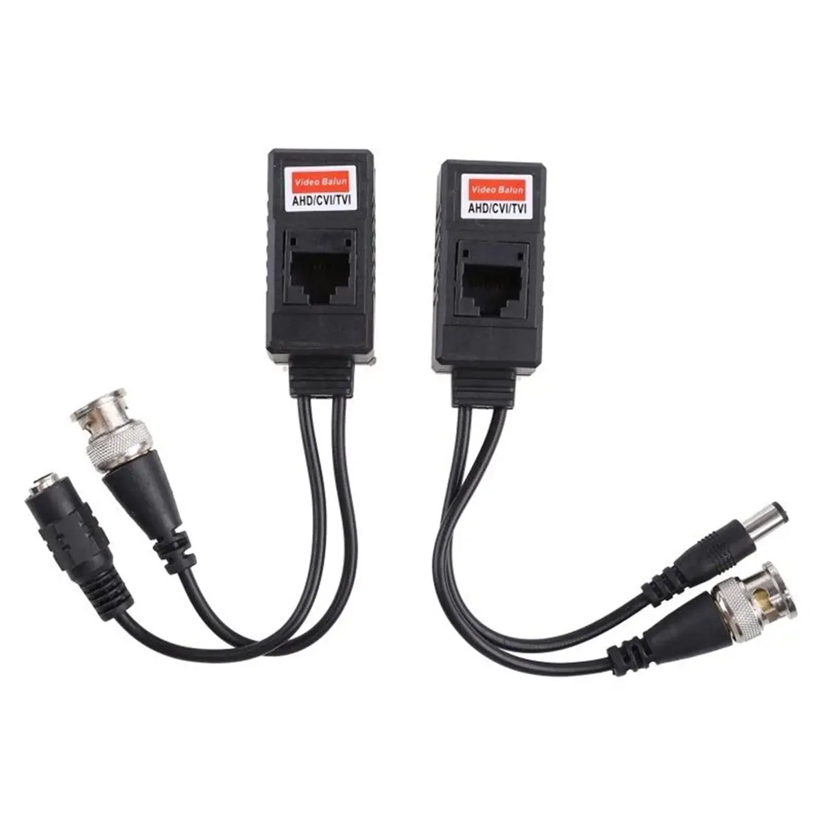 Okay 10 Pair BNC to RJ45 Passive Video Power + Balun Transceiver for CCTV Camera,Video Balun with Power Rj45