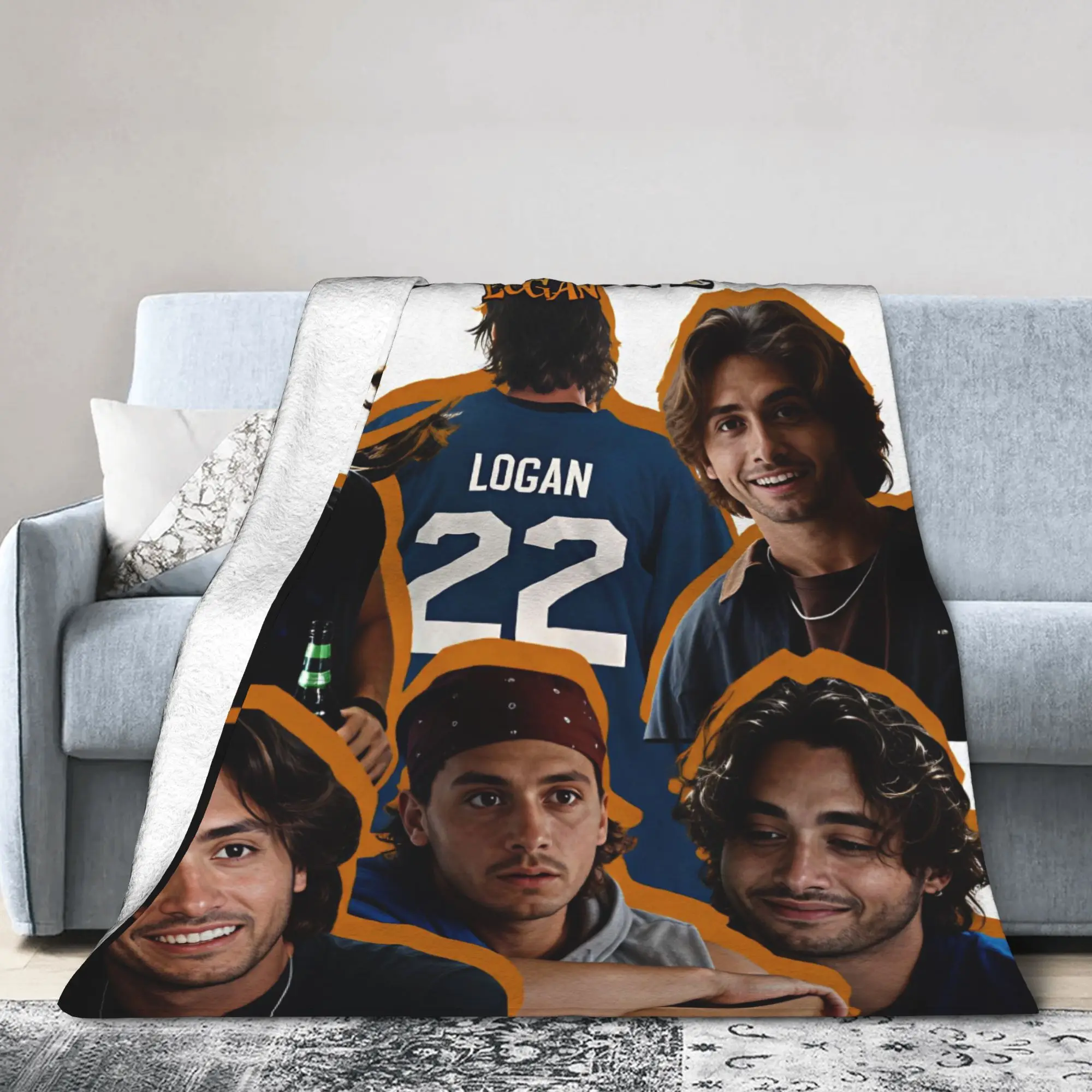 Warm Soft BlanketKids Adult Travel John Logan 22 Throw Blanket Off Campus Flannel Bedspread For Couch Comfortable Sofa Bed Cover