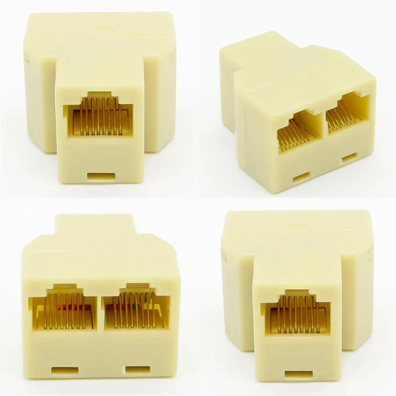 1pcs RJ-45 Splitter Adatper Connector Ethernet Network Adapter RJ45 Splitter Cable CAT5 CAT6 LAN 8P8C Modular Plug For Laptop