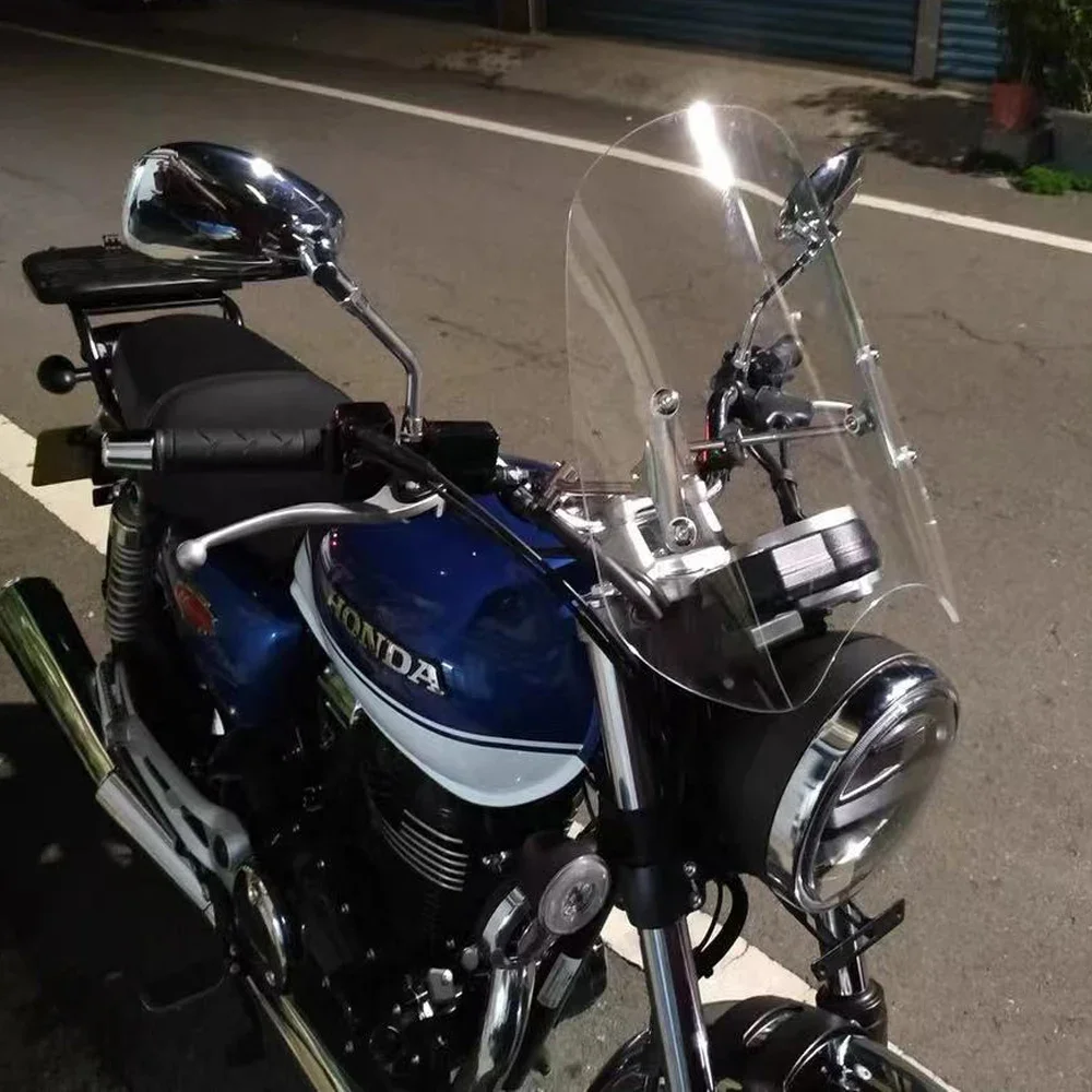 

Motorcycle Windshield Windscreen For Suzuki GZ150 GN250 GN125 PC Material Modified