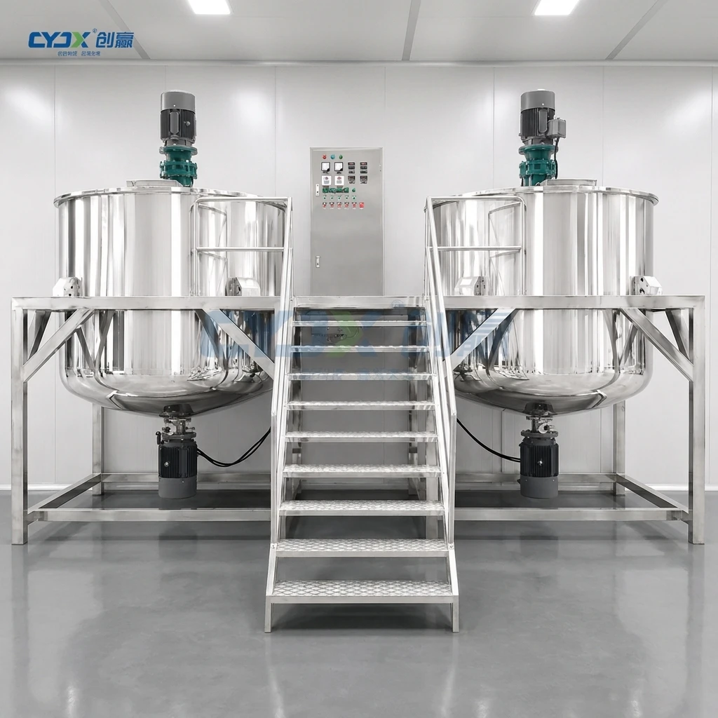 CYJX 2500L Stainless Steel Mixing Tank with Agitator Homogenizer for Detergent
