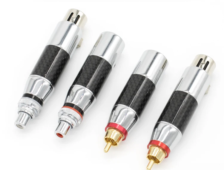 PURELINE Rhodium Plated XLR To RCA Adapter RCA Male To XLR Male Female Adapter XLR To RCA Female Male Plug Adapter