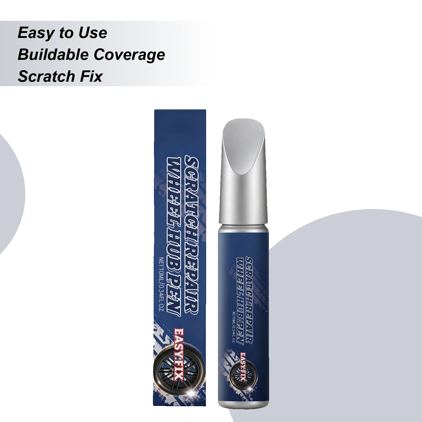 Rim Paint 10ml Precision Scratch Repair Pen Precision Wheel Scratch Remover For Home Garage Workshop Vehicle Minor Damage Upkeep