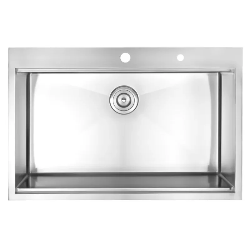 Stainless Steel Kitchen Sink With Drain Rack And Cutting Board Multifunctional Home Washing Basin For Modern Kitchen Setup
