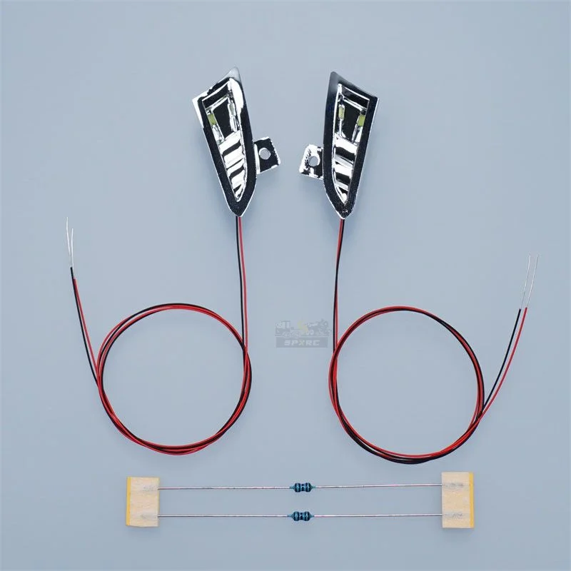 2pcs LED Front Spotlight Lamp for 1/14 Tamiya RC Dump Truck SCANIA 770S 6X4 56368 8X4 56371 Car Accessories