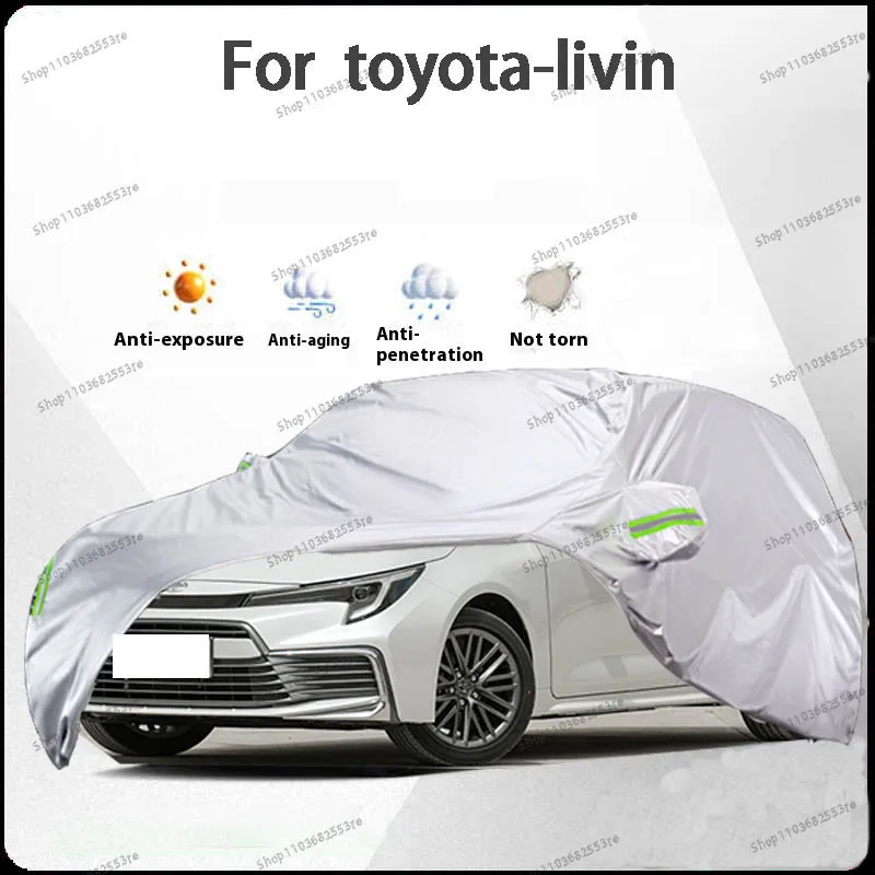 

For Toyota Livin Fit Car Cover - Waterproof, Dustproof, Sunshade (UV), Snowproof | Silve Full Cover with All-Day Protection