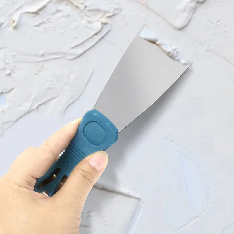 1개 스테인리스 스틸 사선 블레이드 스크레이퍼 퍼티 나이프 플라스틱 손잡이 1인치 2인치