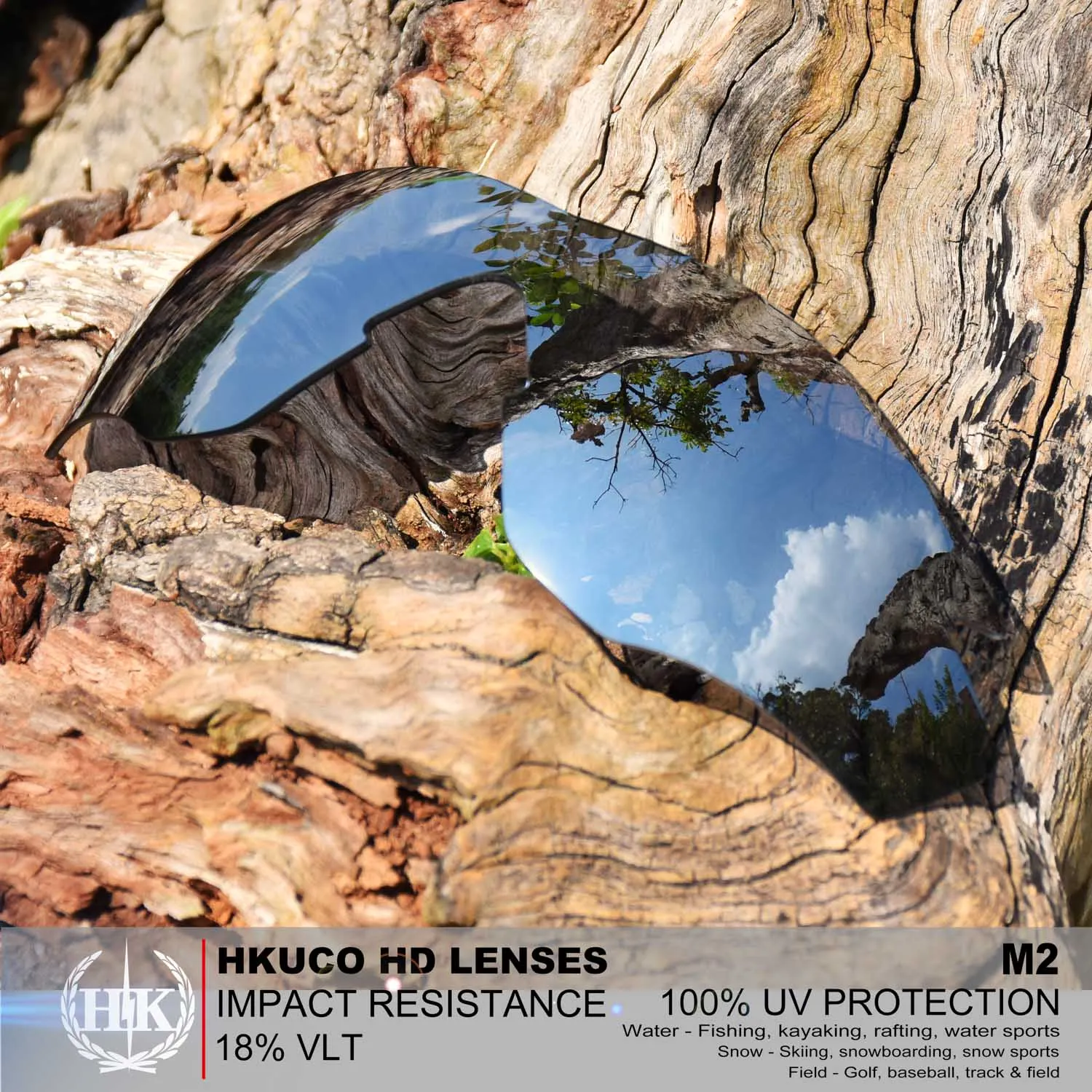 

Hkuco Mens Replacement Lenses For M2 Sunglasses Titanium Mirror Polarized