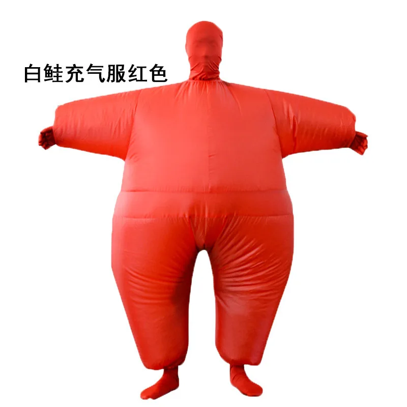 Funny Inflatable Fat Man Costume Holiday Party Masquerade Props Masked Man Halloween Inflatable Clothing