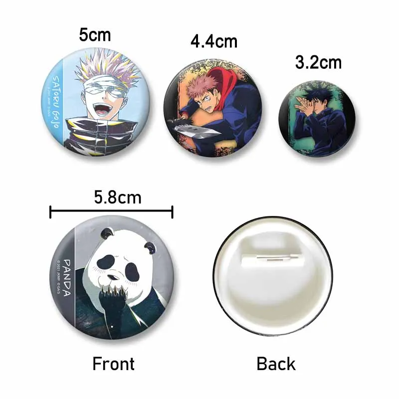 Anime Jujutsuu Kaisenn Coin Badges Cartoon Megumi Yuta Brooches Clothes Bag Decor Pins Jewelry Accessories Fans Collection Gifts