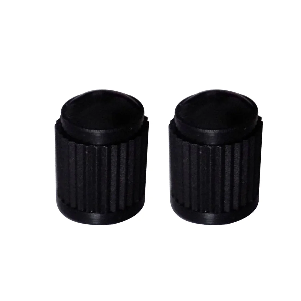 20pcs Schrader Valve Caps Dustproof Waterproof 13x13x10mm Plastic Car Bike SUV Truck Motorcycle Tire Stem Covers Black Easy