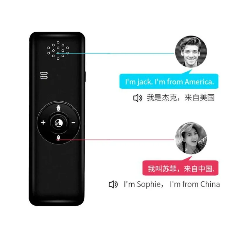 

T11 Bluetooth Smart Voice Translator 40 Multi Languages in Real Time Online Instant Off Line Translation AI Learning Conversion