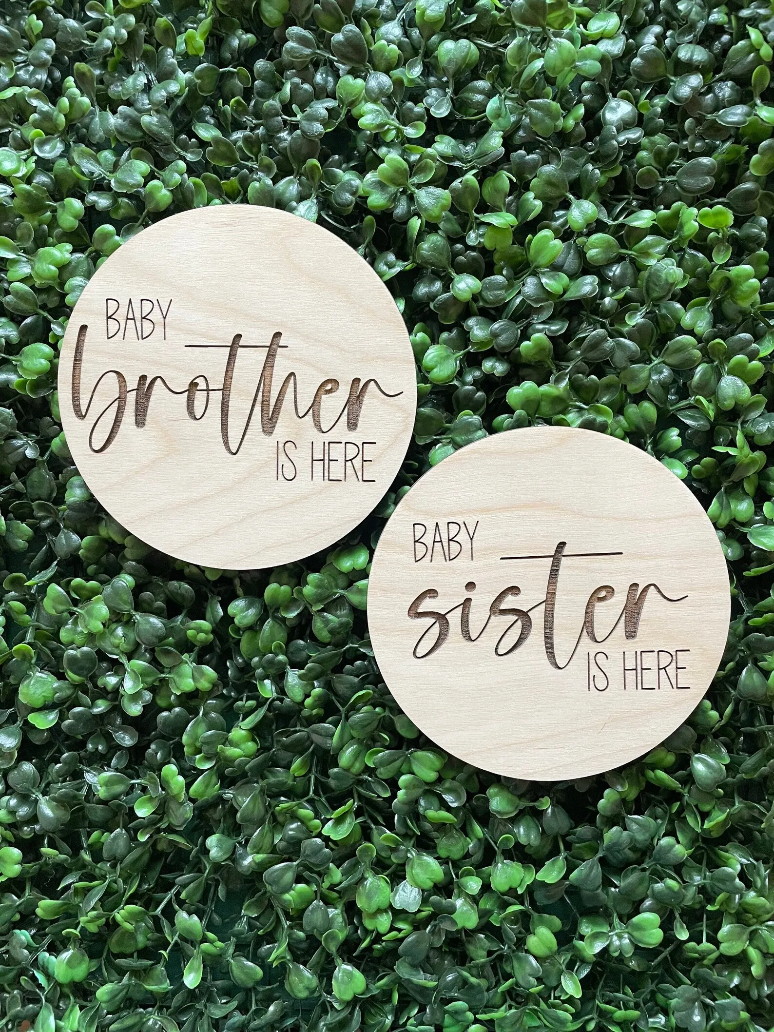 Baby Brother is Here -Baby Sister is Here Birth Announcement | Baby Shower Gift •Sibling Gift for Baby • Pregnancy Announcement