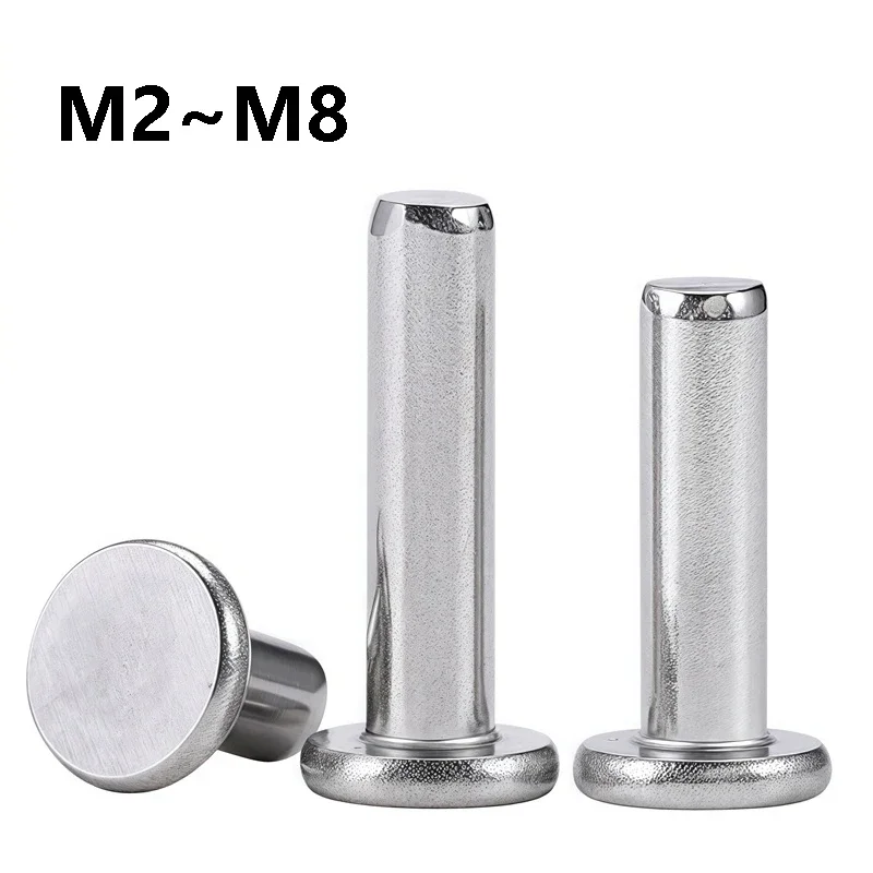 2~30Pcs 304 Stainless Steel Flat Round Head Solid Rivet M2 M2.5 M3 M4 M5 M6 M8 Hand Drive Knockout Rivets Self Plugging Rivet