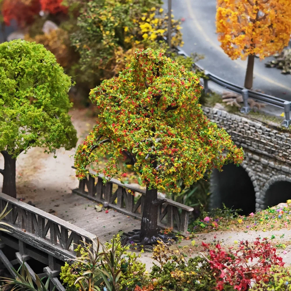 Miniaturmodellbaum mit abnehmbarem Sockel, verstellbarem Winkel, DIY-Landschaftsbild-Baum für Dioramen, Modelleisenbahnanlagen. – Detail 5