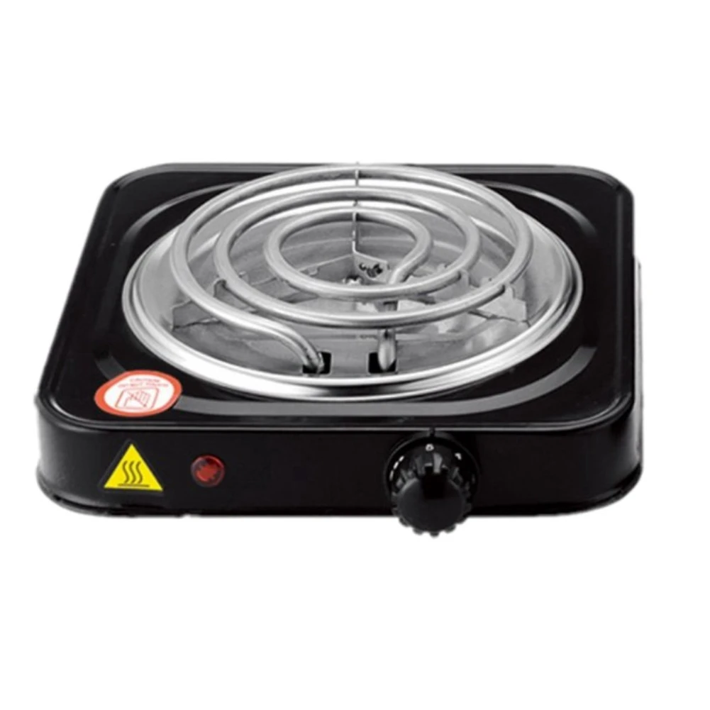 

Electric Single Burner Cooktop, Compact and Portable, Adjustable Temperature Hot Plate, 1500W, Black & Stainless Eu Plug