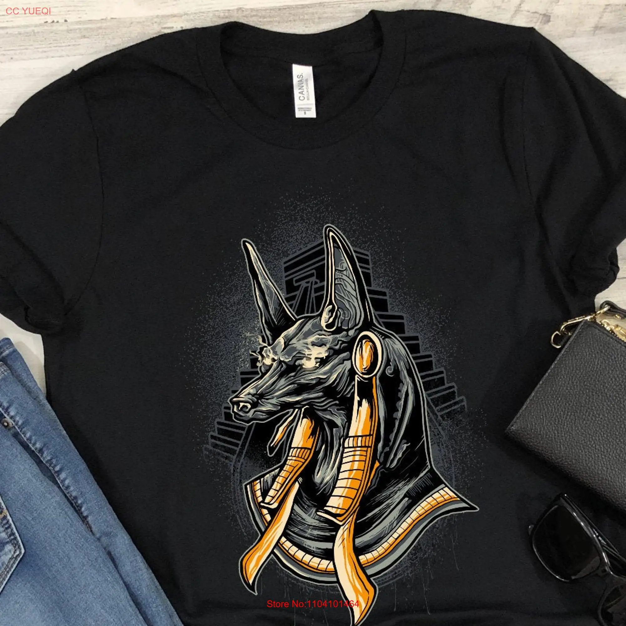 Anubis T Shirt Egyptian God Ancient Egypt Pyramids Mythology For Men and Women 3XL 4XL 5XL Sizes Available