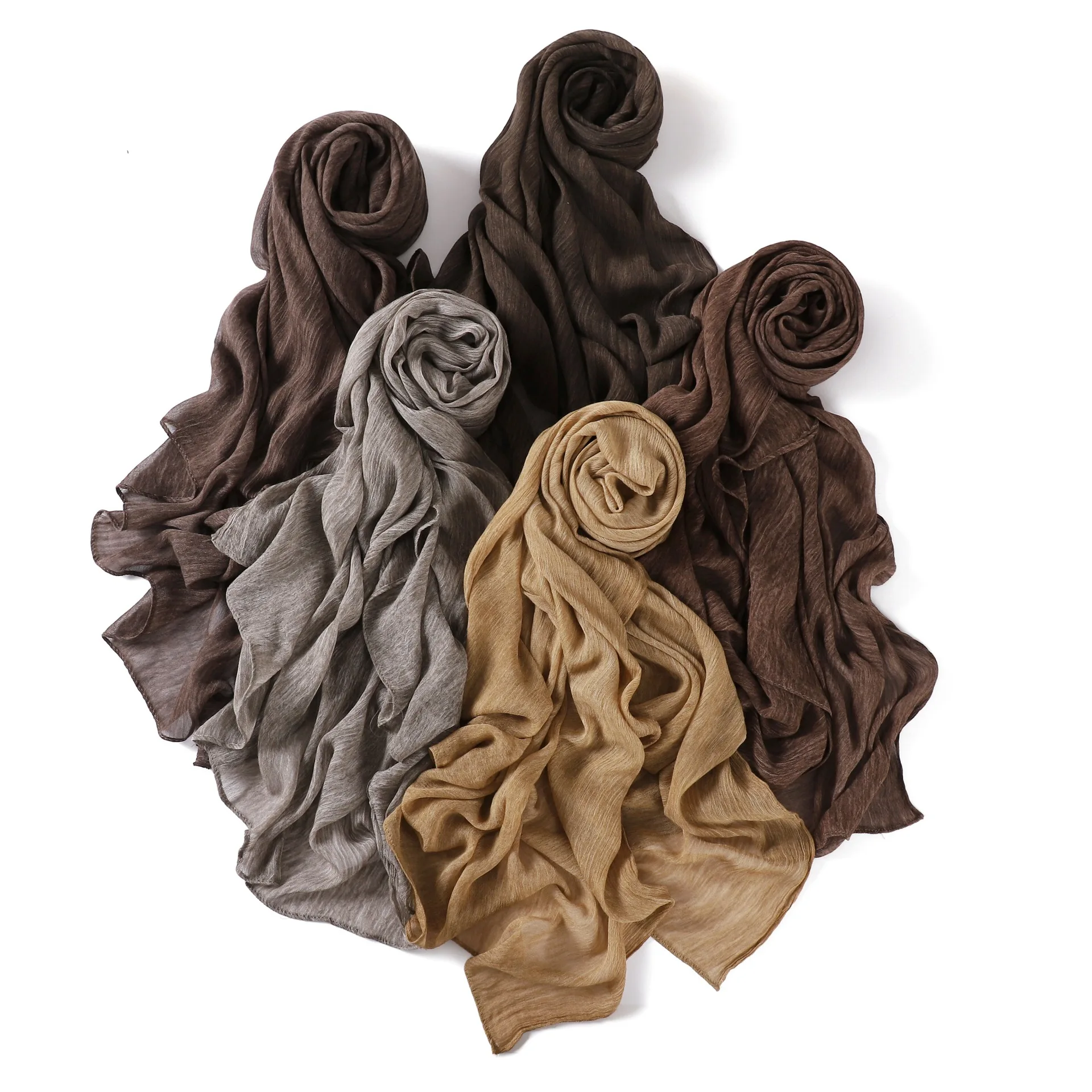 Nieuwe Viscose Winkle Lange Sjaal Moslim Hijab Vrouwen Cinkle Hoofddoek Islamitische Sjaals Wrap Tulband Bandana Hoofdband Bufanda Foulard