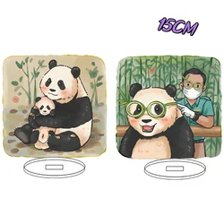 Cute Panda Acrylic Fubao Animals Earphone Schoolbag Acrylic Diy Accessories Korean Ins tabletop decoration 15CM