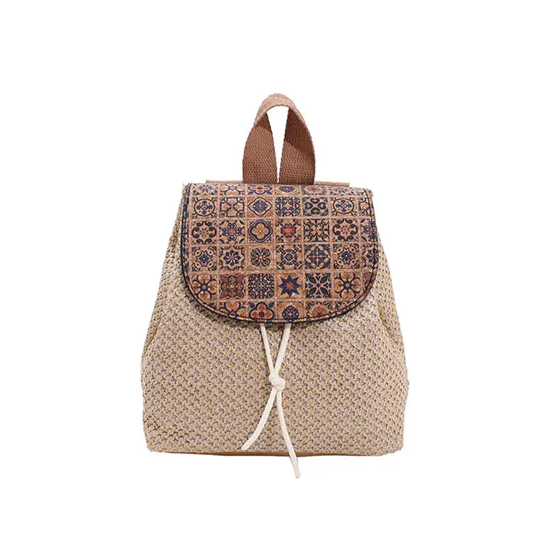 2023 New Seaside Summer Tassel Travel Vacation Woven Backpack Fashion Simple Art Handwoven Hollow Grass Woven Bag For Womem