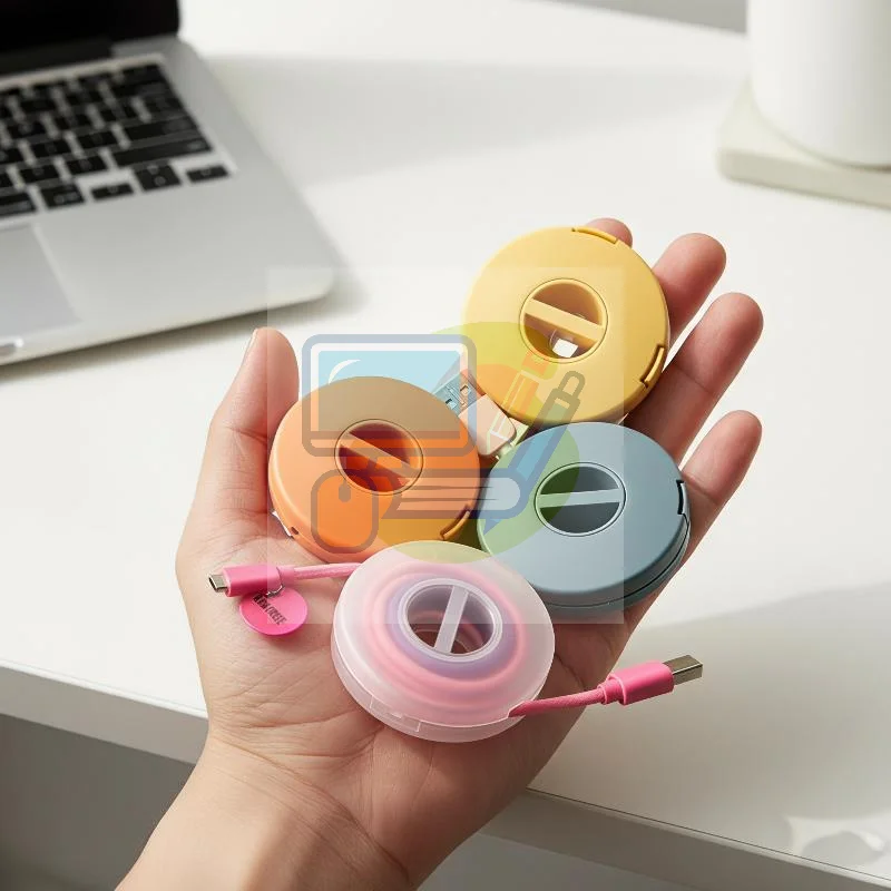 Portable Cable Organizer Cord Management USB Winder Retractable Phone Holder Charger Wire Storage Protector