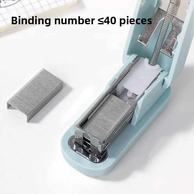 Mini Stapler High Appearance Portable Student Compact Office Effort Saving 12 Size Staples Stapling Device for Paper Craft Light