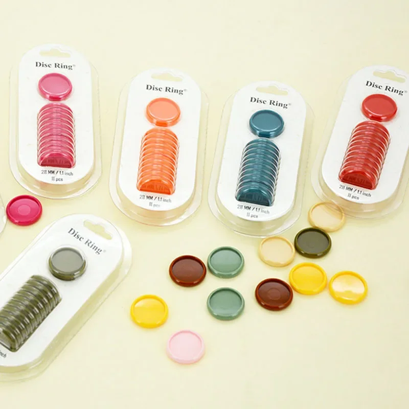 11pcs 24mm 28mm 32mm Loose-leaf Notebook Discbound Rings Discs Mushroom Hole Binding Ring Binder School Office Supplies